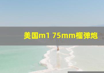 美国m1 75mm榴弹炮